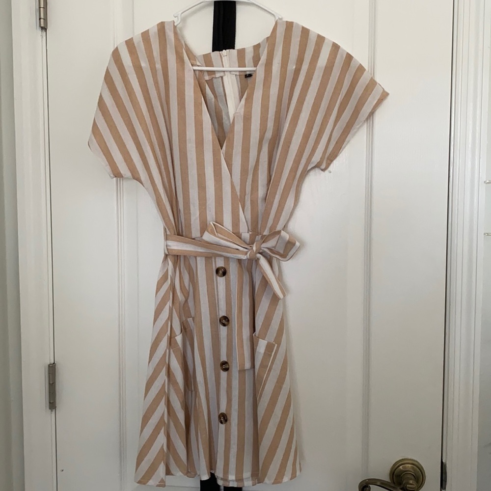 Striped Button-Down Summer Dress